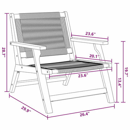 Garden Furniture 2 pcs Black 67 x 76 x 73 cm Solid Acacia Wood