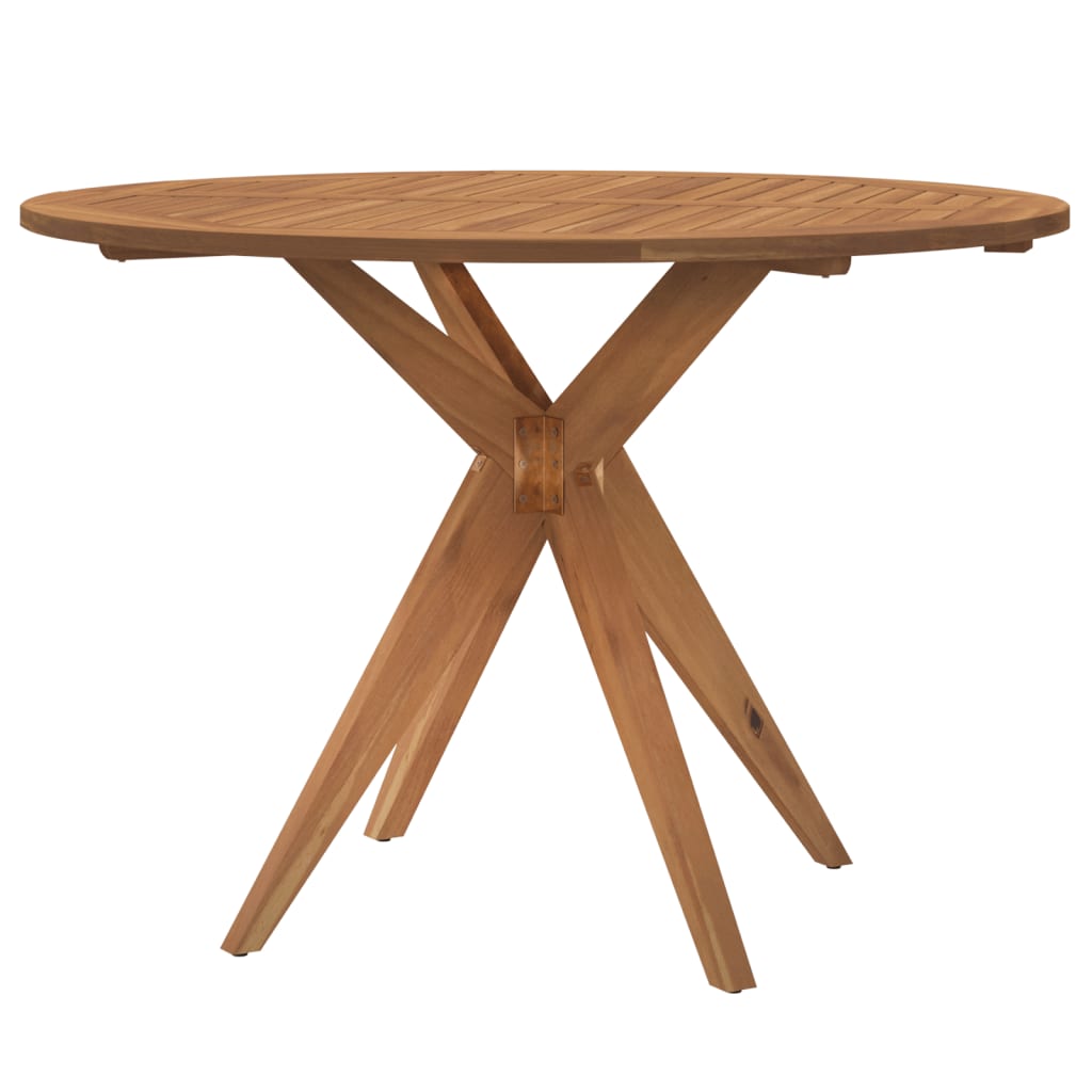 Garden Table | Brown | Solid Acacia wood | Ø110 x 75 cm | Durable
