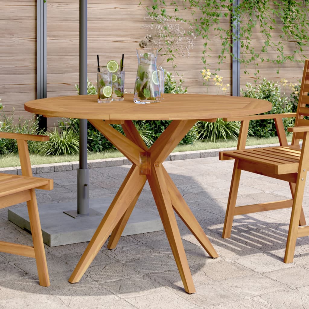 Garden Table | Brown | Solid Acacia wood | Ø110 x 75 cm | Durable