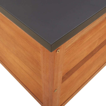 Garden Storage Box 60x50x55 cm Solid Wood Eucalyptus