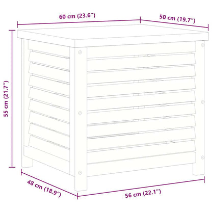 Garden Storage Box 60x50x55 cm Solid Wood Eucalyptus