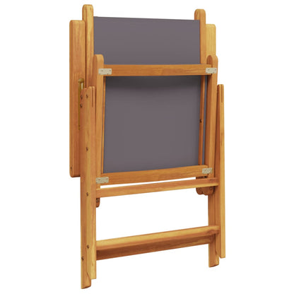 Garden Chairs 2 pcs Anthracite Solid Wood Acacia and Fabric