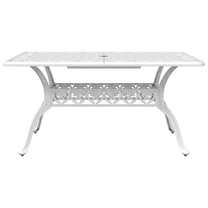 Garden Table White 150x90x72 cm Cast Aluminium