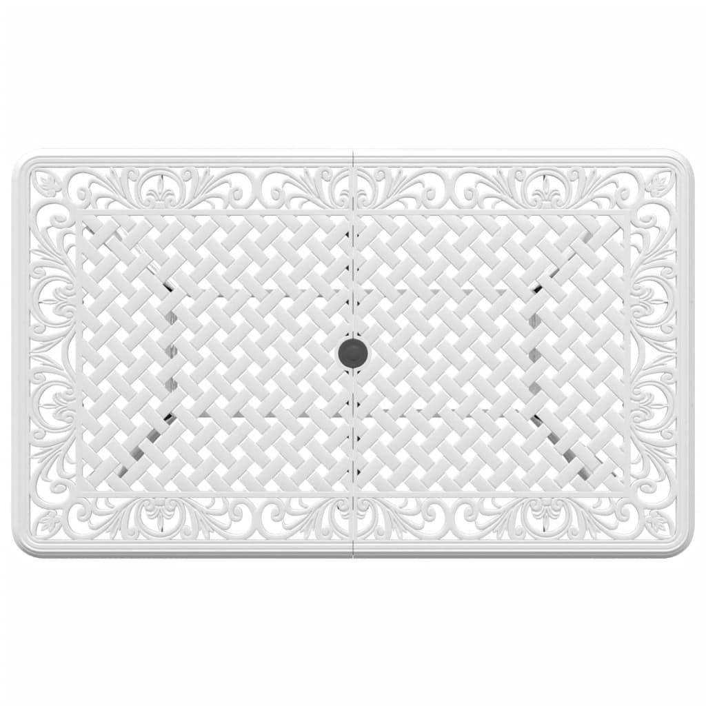 Garden Table White 150x90x72 cm Cast Aluminium