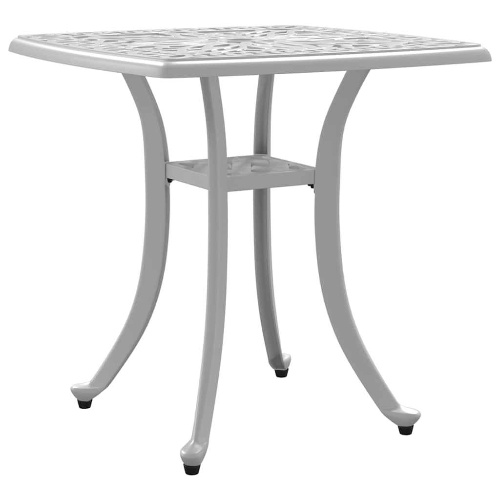 Garden Table White 53x53x53 cm Cast Aluminium