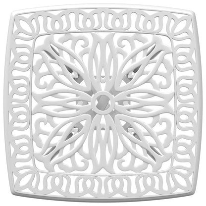 Garden Table White 53x53x53 cm Cast Aluminium