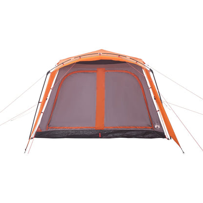 Family Tent with Porch 9-Person Grey and Orange Quick Release