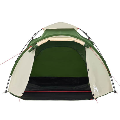 Camping Tent Dome 3-Person Green Quick Release