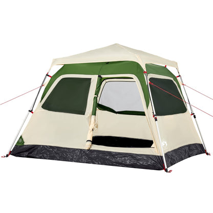 Camping Tent Dome 4-Person Green Quick Release