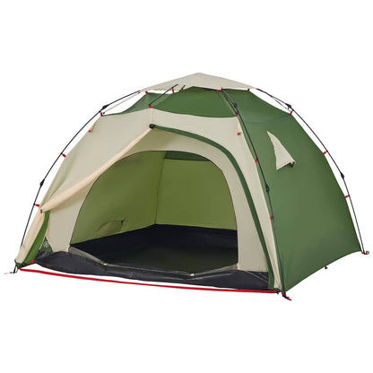 Camping Tent Dome 4-Person Green Quick Release
