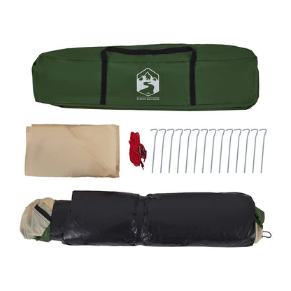 Camping Tent Dome 4-Person Green Quick Release