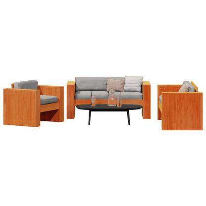 Garden Lounge Set | Wax brown | Solid pine wood | Standard | Seats Many