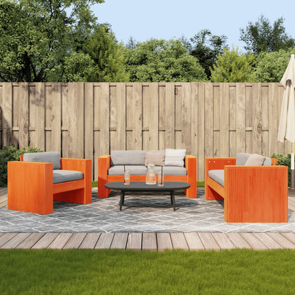 Garden Lounge Set | Wax brown | Solid pine wood | Standard | Seats Many
