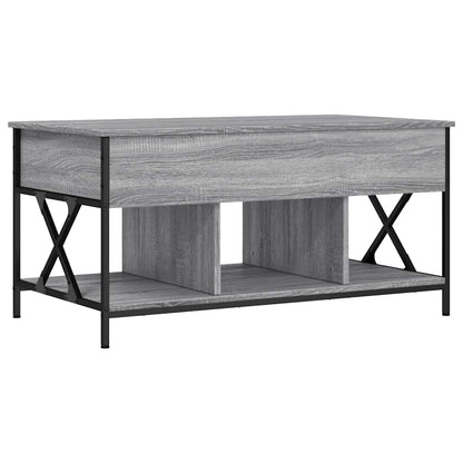 Coffee Table Grey Sonoma 100x55x50 cm Engineered Wood and Metal