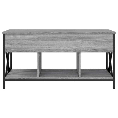 Coffee Table Grey Sonoma 100x55x50 cm Engineered Wood and Metal