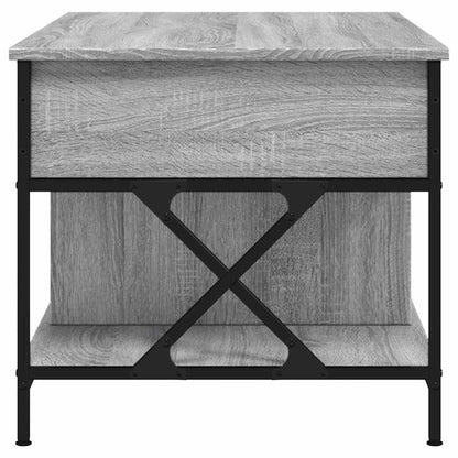 Coffee Table Grey Sonoma 100x55x50 cm Engineered Wood and Metal