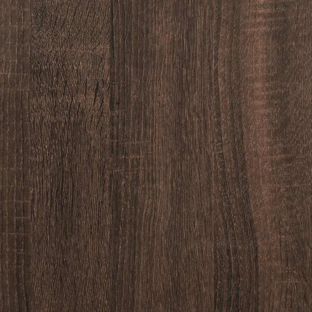 Coffee Table Brown Oak 70x50x50 cm Engineered Wood and Metal
