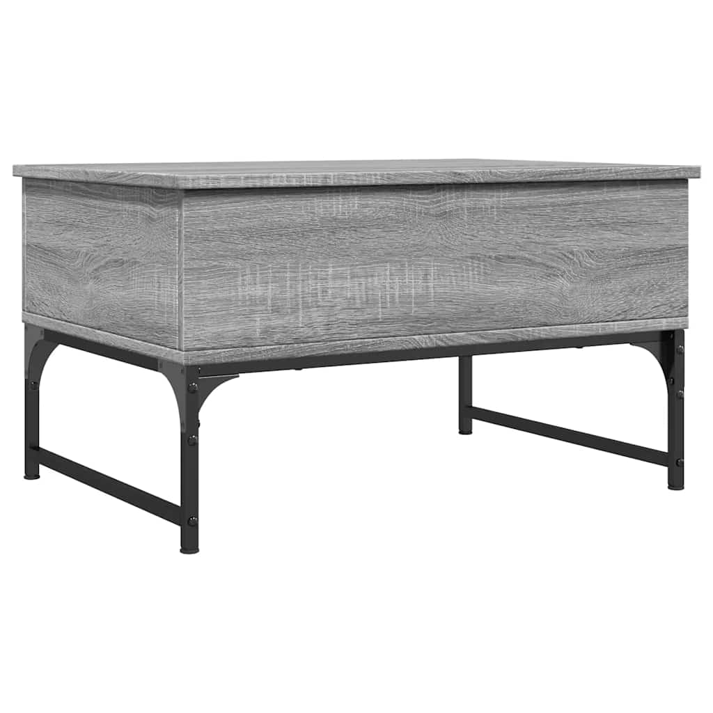 Coffee Table Grey Sonoma 70x50x40 cm Engineered Wood and Metal