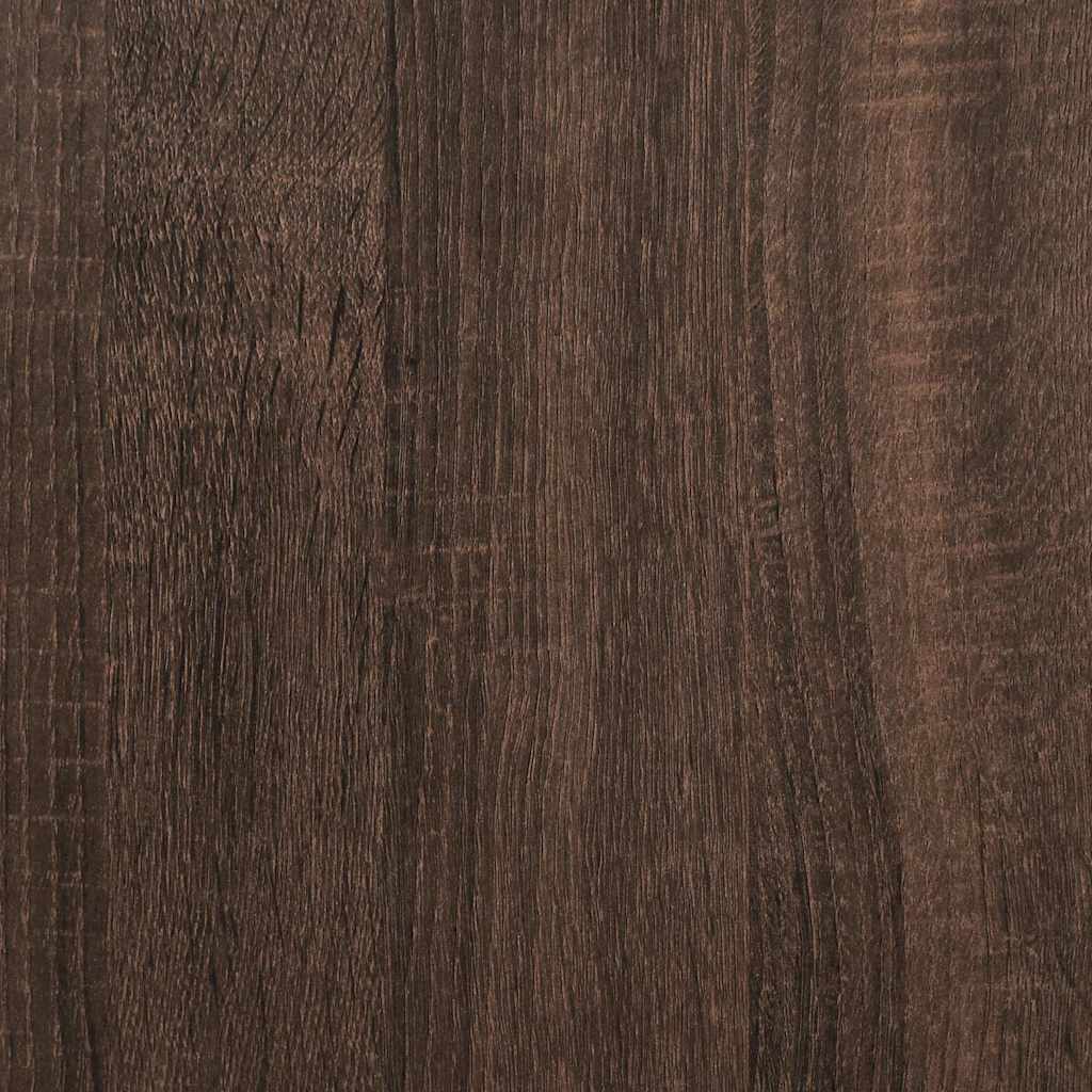 Coffee Table Brown Oak 100x50x40 cm Engineered Wood and Metal
