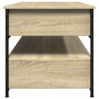 Coffee Table Sonoma Oak 85x50x50 cm Engineered Wood and Metal