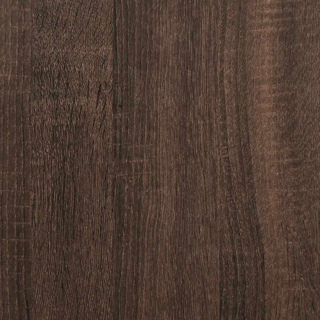 Coffee Table Brown Oak 100x50x35 cm Engineered Wood and Metal