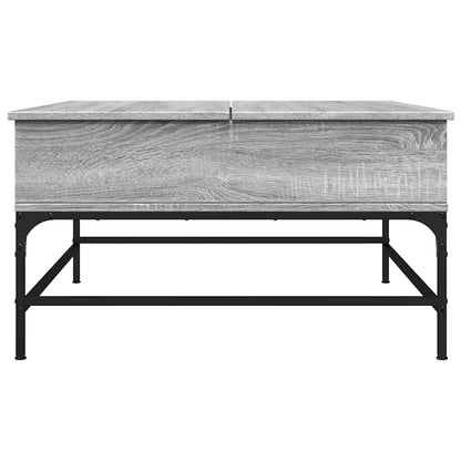 Coffee Table Grey Sonoma 80x80x45 cm Engineered Wood and Metal