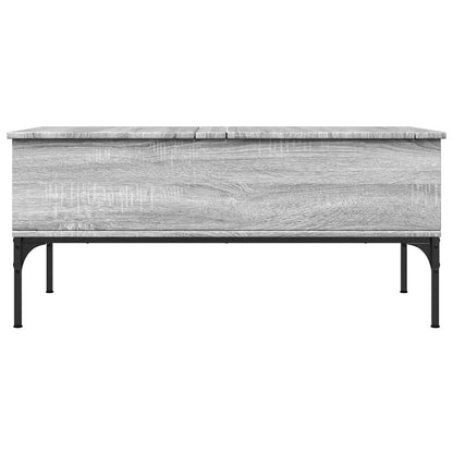 Coffee Table Grey Sonoma 100x50x45 cm Engineered Wood and Metal