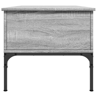 Coffee Table Grey Sonoma 100x50x45 cm Engineered Wood and Metal