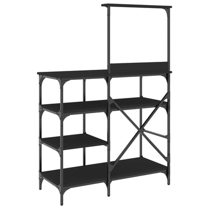 Baker's Rack Black 90x40x132 cm Engineered Wood and Metal