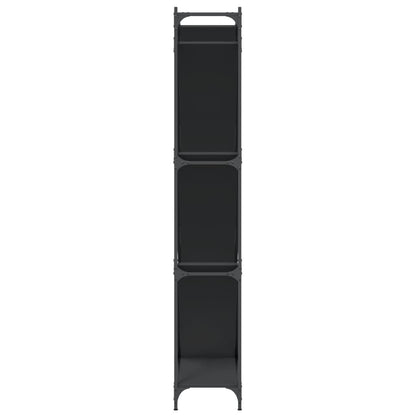 Bookcase Black 79x30x180 cm Engineered Wood and Metal