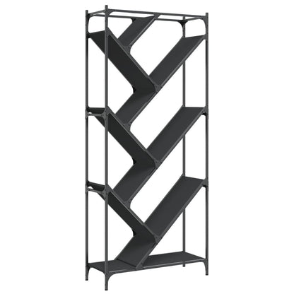 Bookcase Black 79x30x180 cm Engineered Wood and Metal