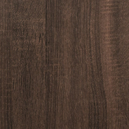 Bookcase Brown Oak 79x30x180 cm Engineered Wood and Metal