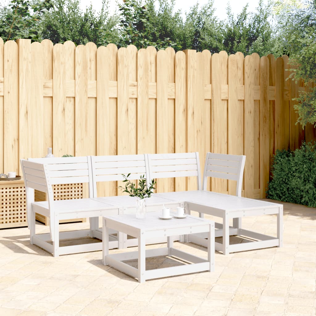 Garden Lounge Set | White | Solid Pine Wood | Medium | Modular