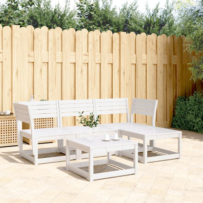 Garden Lounge Set | White | Solid Pine Wood | Medium | Modular