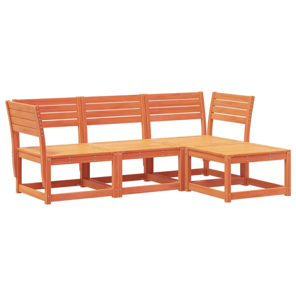 Garden Lounge Set | Wax Brown | Solid Pine Wood | Standard | Modular