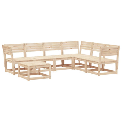 Garden Lounge Set | Natural Wood | Solid pinewood | Large | Modular