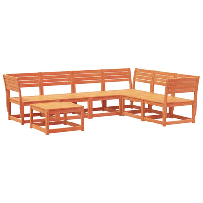 Garden Lounge Set | Wax brown | Solid pine wood | Large | Modular