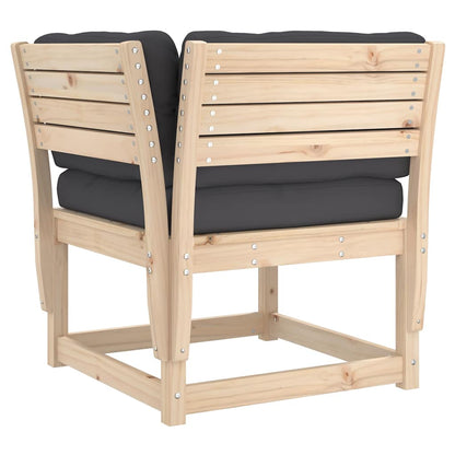 8 Piece Garden Lounge Set with Cushions Solid Wood Pine