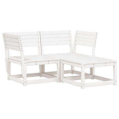 Garden Sofa Set | White | Solid pine wood | 3 Piece | Modular