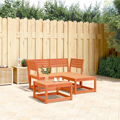 Garden Sofa Set | Wax brown | Solid pine wood | 67 x 67 x 78 cm | Modular