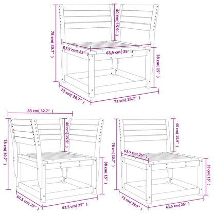 Garden Sofa Set | Natural wood | Solid Pine Wood (untreated)