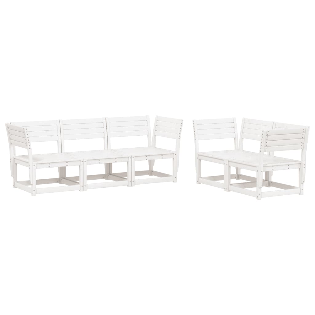 Garden Sofa Set | White | Solid Pine Wood | 5 Piece Set | Modular