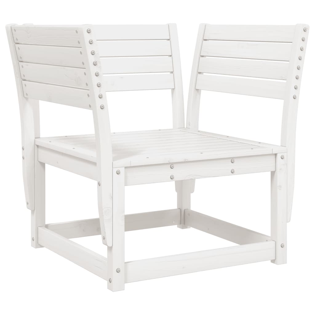 Garden Sofa Set | White | Solid Pine Wood | 5 Piece Set | Modular