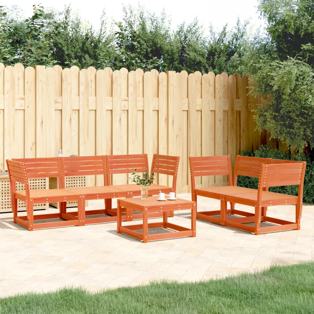 Garden Sofa Set | Wax Brown | Solid pine wood | Medium | Modular