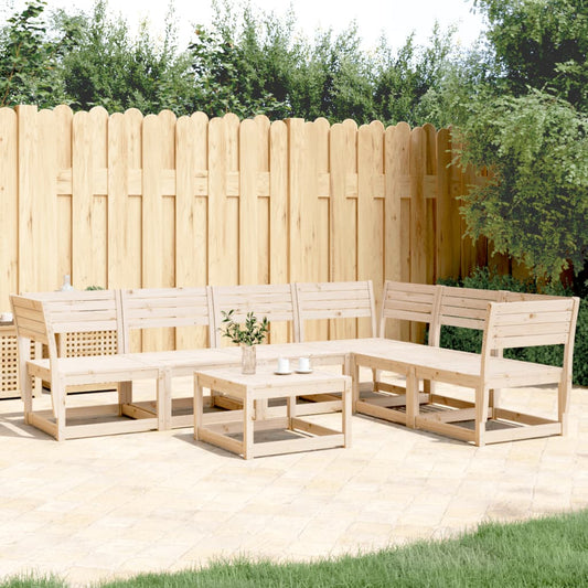Garden Sofa Set | Natural Pine | Solid Pine Wood | Large | Modular