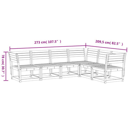 Garden Sofa Set | White | Solid pine wood | Large | Modular