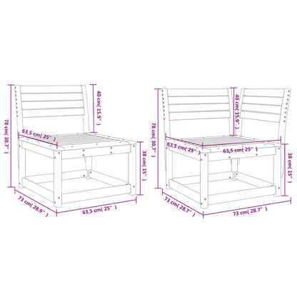 Garden Sofa Set | White | Solid pine wood | Large | Modular