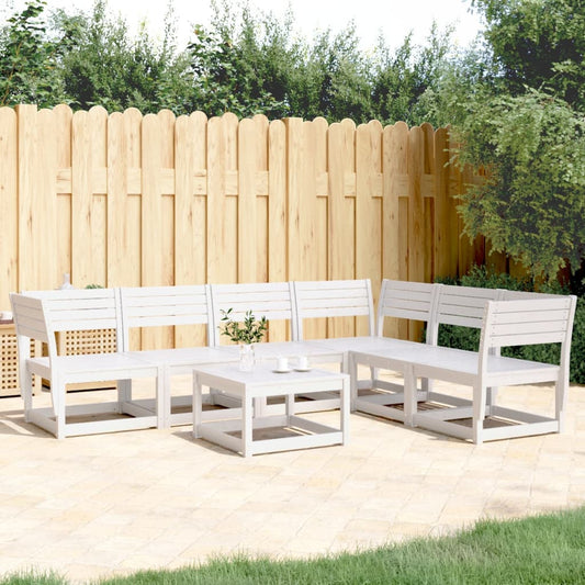 Garden Sofa Set | White | Solid pine wood | Large | Modular