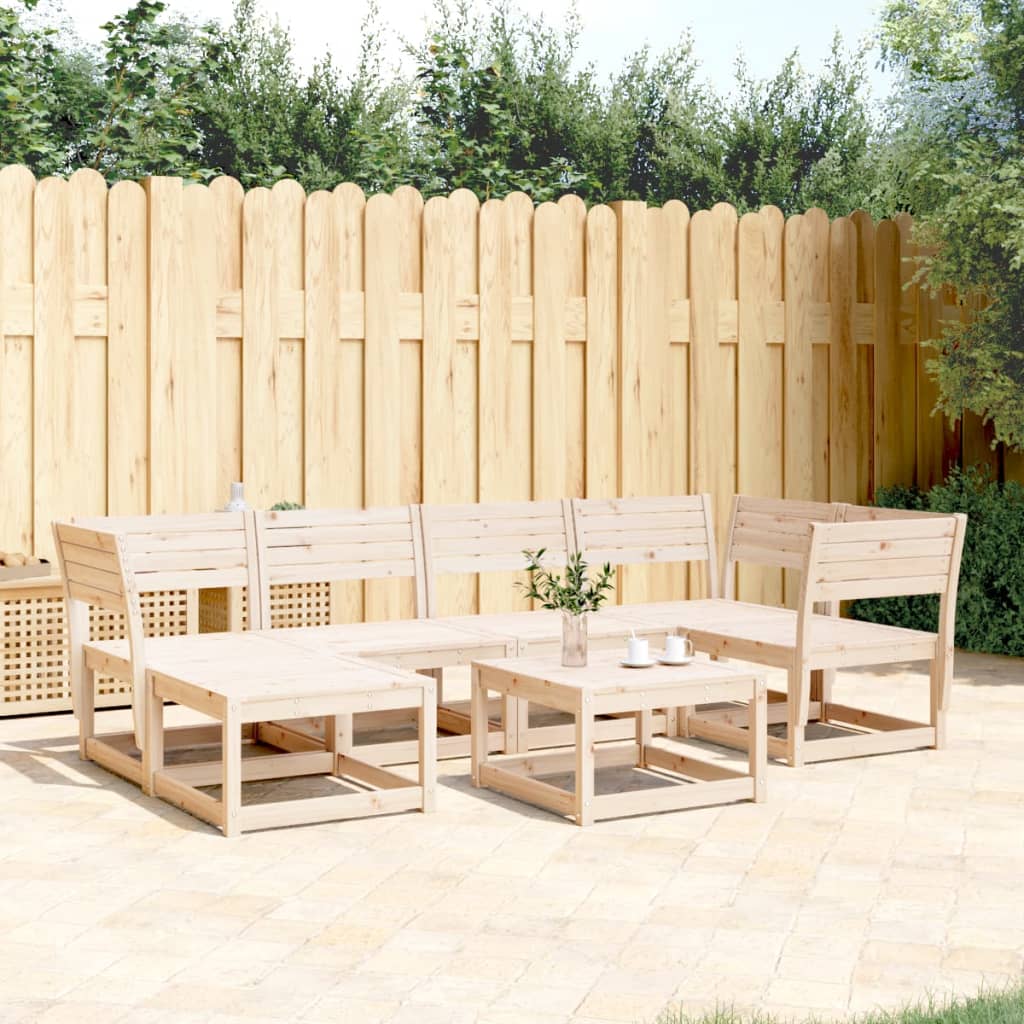 Garden Sofa Set | Natural Pine | Solid Pine Wood | Large | Modular