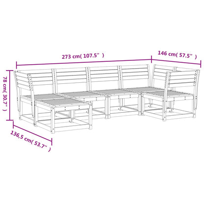Garden Sofa Set | Wax brown | Solid pine wood | Large | Modular